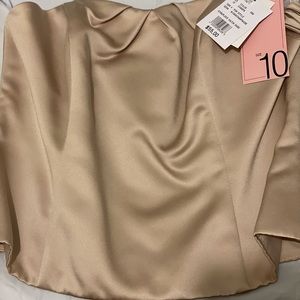 David’s Bridal Strapless Satin top